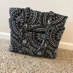 Vera Bradley Black and White Mandala Tote
